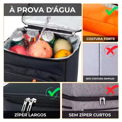 Mochila Térmica Cooler Praia Passeio Bag Marmita Cerveja 20L